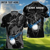 BlueJose Golf Spider Flame Personalized Name, Team Name 3D Shirt (6 Colors)