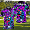BlueJose Golf Crazy Monster Graffiti Personalized Name, Team Name 3D Shirt (4 Colors)