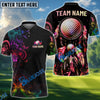 BlueJose Golf Colorful Dreamcatcher Neon Tribal Personalized Name, Team Name 3D Shirt (4 Colors)