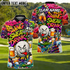BlueJose Golf Beer Graffiti Character Funny Drunk Personalized Name, Team Name 3D Shirt (6 Colors)