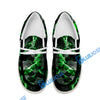 BlueJose Billiards Ball 8 Green Dark Material White Canvas Loafer Shoes