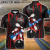 BlueJose Bowling And Pins Strike The Blood Multicolor Customized Name 3D Shirt (4 Colors)