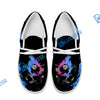 BlueJose Billiards 8 Dust Flame Blue Pink White Canvas Loafer Shoes