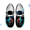BlueJose Billiards 8 Dust Flame Red Cyan White Canvas Loafer Shoes