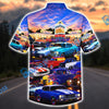 Bluejose Hot Rod Drive-In Diner Classic Car Collection Hawaiian Shirt