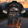 BlueJose Custom Photo Personalized Car "American Muscle Heritage" Flames Mustang Hawaiian Shirt
