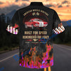 BlueJose Custom Photo Personalized Car "American Muscle Heritage" Flames Mustang Hawaiian Shirt