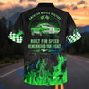 BlueJose Custom Photo Personalized Car "American Muscle Heritage" Flames Mustang Hawaiian Shirt