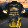 BlueJose Custom Photo Personalized Car "American Muscle Heritage" Flames Mustang Hawaiian Shirt