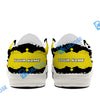 BlueJose Billiards Ball 8 Cracks Of Time 2 White Canvas Loafer Shoes (3 Colors)