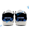 BlueJose Billiards Skull Fire White Canvas Loafer Shoes (4 Colors)