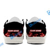 BlueJose Billiards Skull Fire White Canvas Loafer Shoes (4 Colors)
