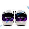 BlueJose Billiards 8 Ball Fusion Skulls White Canvas Loafer Shoes (4 Colors)
