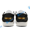 BlueJose Billiards 8 Ball Flame Luxury White Canvas Loafer Shoes (4 Colors)