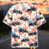 Bluejoses Personalized Hot Rod Classic Car Red Floral Hawaiian Shirt 9 (Sample)