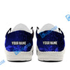 BlueJose Billiards Ball 8 Eagle US Flag Pattern White Canvas Loafer Shoes (3 Colors)