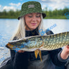 BlueJose Musky Fish Pattern Custom Name Bucket Hat