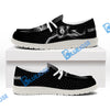 BlueJose Gray Billiards White Canvas Loafer Shoes