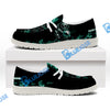 BlueJose Billiards Skull Fire White Canvas Loafer Shoes (4 Colors)