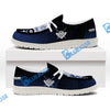 BlueJose Billiards Ball 8 Cross Eagle American Flag  White Canvas Loafer Shoes (4 Colors)