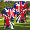BlueJose Ultimate Flag Disc Golf Polo Personalized Name, Team Name 3D Shirt (4 Colors)