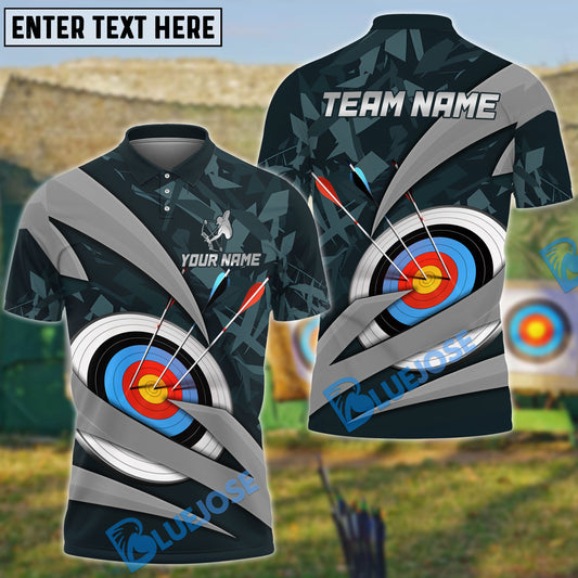 BlueJose Archery Silver Blade Customized Name 3D Shirt (4 Colors)