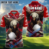 BlueJose Golf Ball Eagle Flag Premium Customized Name, Team Name 3D Shirts ( 6 Colors)