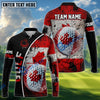 BlueJose Golf Patriotic Canadian Flag Personalized Name, Team Name 3D Shirt