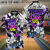BlueJose Bowling & Pins Street Art ‚ÄúThey Not Like Us‚Äù Cartoon Customized Name, Team Name 3D Shirt (4 Colors)