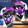 BlueJoses Bowling and Pins Tornado and Fire Pattern Customized Name, Team Name 3D Shirt (4 Colors)