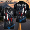 BlueJose Billiards Ball 8 American Flag Claw Ripped Patriotic Style Customized Name, Team Name 3D Shirt