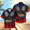 Custom Image Hot Rod Hawaiian Shirt, Car Fire Hawaiian Shirt for Men, Idea Shirt for Summer