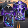 BlueJose Darts Fantasy Knight Thunder Lightning Pattern Multicolor Options Personalized Name Shirt (4 Colors)