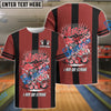 BlueJoses Bowling I Am On Strike Personalized Name3D Shirt