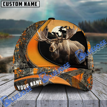 BlueJose Moose Hunting Camo Pattern Personalized Cap (2 Colors)