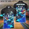 BlueJose Bowling And Pins Graffiti Art Customized Name, Team Name 3D Shirt (4 Colors)