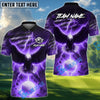 BlueJose Lightning Strike Eagle Golf Shirt, Customized Name & Team Name 3D Shirts (4 Colors)