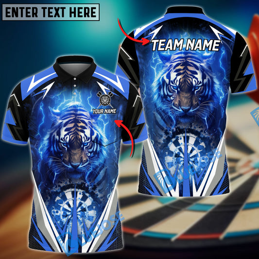 BlueJose Darts Thunder Tiger Personalized Name, Team Name 3D Shirt