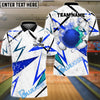 BlueJose Bowling And Pins Lightning Fire Flame Customized Name 3D Shirt (4 Colors)