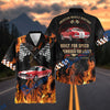 BlueJose Custom Photo Personalized Car "American Muscle Heritage" Flames Mustang Hawaiian Shirt