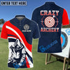BlueJose Crazy Archery Target Customized Name 3D Shirt (4 Colors)