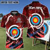 BlueJose Archery Target Thunder Lightning Customized Name 3D Shirt (4 Colors)
