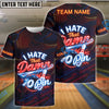 BlueJose Bowling I Hate That Damn 10 Pin Funny Neon Personalized Name, Team Name 3D Shirt