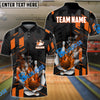 BlueJose Bowling And Pins Flame Smoke Customized Name 3D Shirt (6 Colors)
