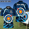 BlueJose Archery Target Thunder Lightning Customized Name 3D Shirt (4 Colors)