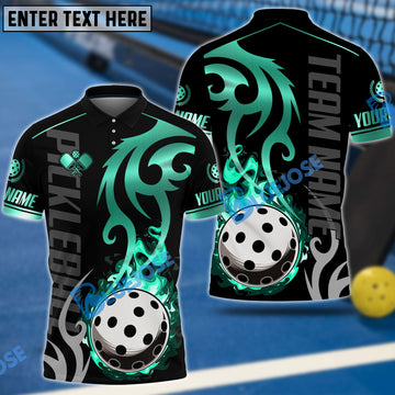 BlueJose Pickleball Multicolor Crown Premium Pattern Personalized Shirt (4 Colors)