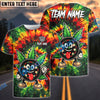 BlueJose Darts Tie-Dye Cartoon Design 2 Personalized Name Shirt