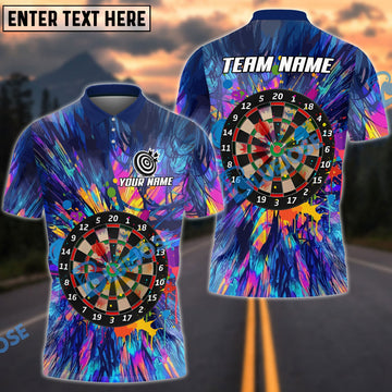 BlueJose Darts Magic Art Multicolor Options Personalized Name Shirt (4 Colors)