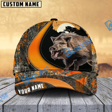BlueJose Boar Hunting Camo Pattern Personalized Cap (2 Colors)