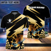 BlueJose Bowling And Pins Gold Experience Customized Name 3D Shirt (5 Colors)